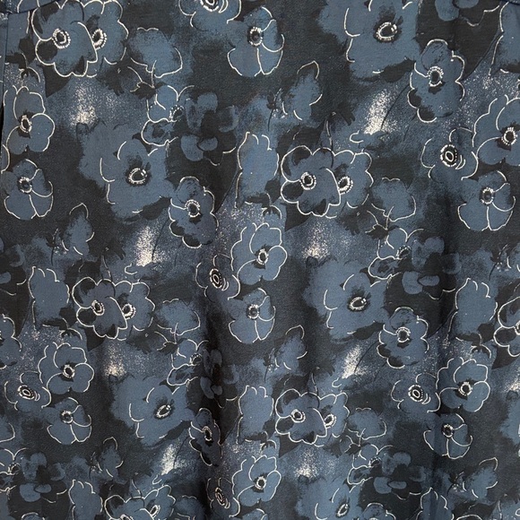 Pact Women's organic cotton Navy Floral V-Neck short sleeve comfortable Dress MD - Picture 5 of 12